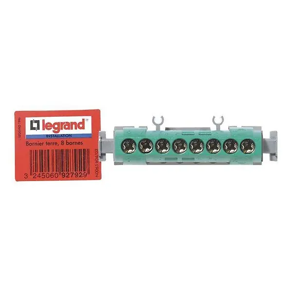 Prix Choc Bornier de terre Legrand Lexic 8 bornes - Vert - 76A