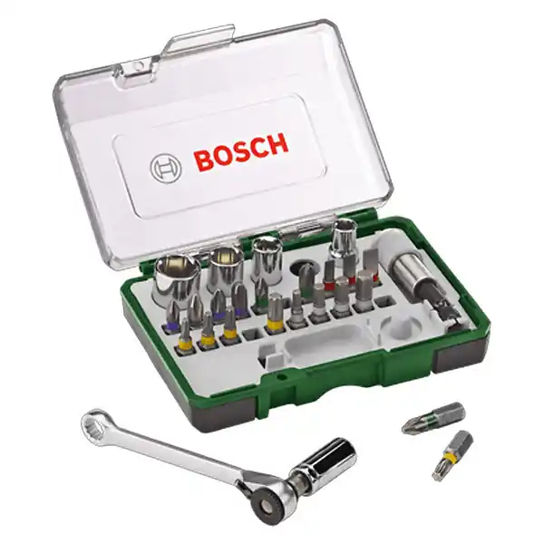 Meilleur Choix Set de 27 embouts de vissage Mixte avec clé a cliquet BOSCH