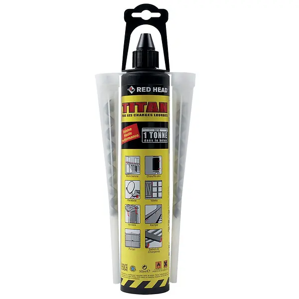 Haute Qualité Cartouche Titan 300ml Ton Pierre + 1 buse RED HEAD