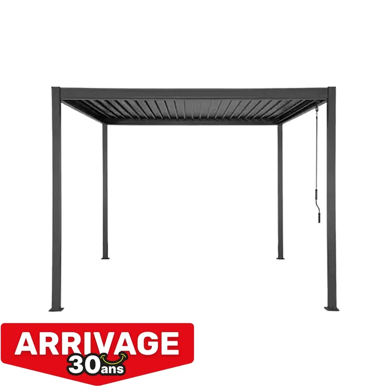 Offre Limitée Pergola aluminium et acier 3 x 3 m