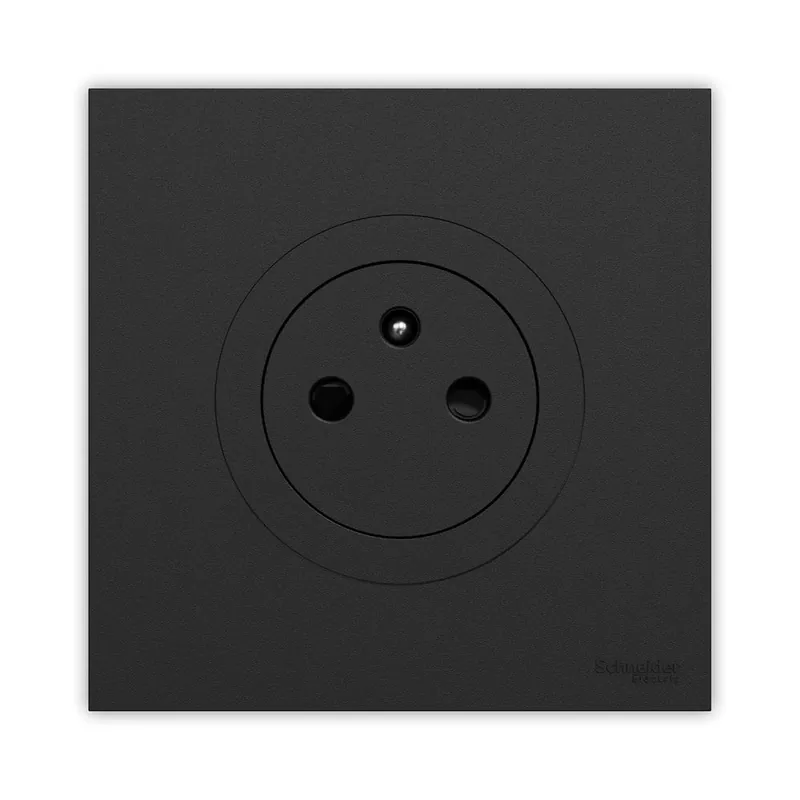 Petit Prix Prise affleurante 2 pôles + terre complète Odace 2025 noir - SCHNEIDER ELECTRIC