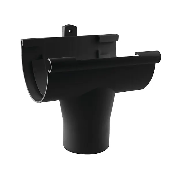 Naissance centrale à coller gouttière ronde dév.250 graphite FITT Quantité Limitée