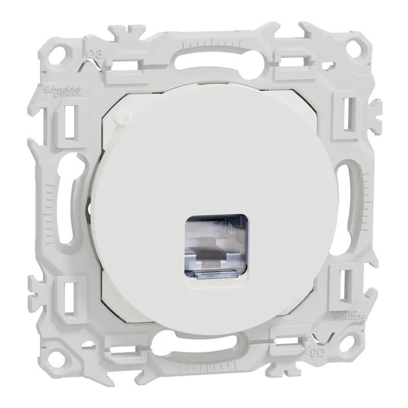 Prix Choc Prise RJ45 grade 2-3 catégorie 6 Odace 2025 blanc - SCHNEIDER ELECTRIC
