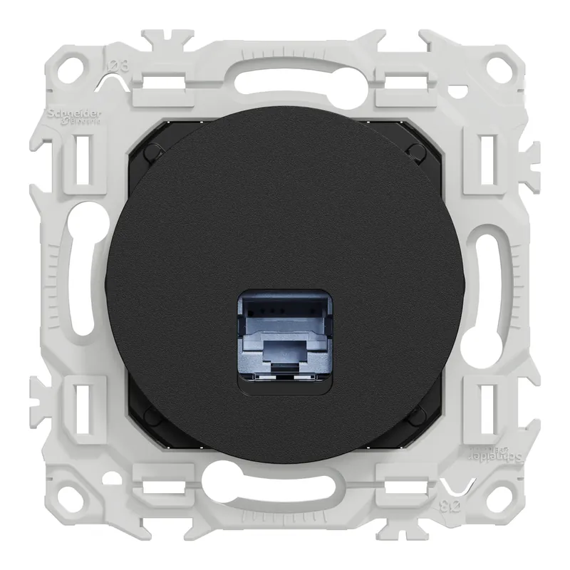 Prise RJ45 grade 2-3 catégorie 6 Odace 2025 noir - SCHNEIDER ELECTRIC Seulement Aujourd'hui