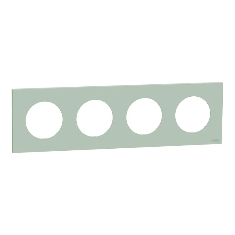 Offre Exclusive Plaque de finition 4 postes Odace 2025 vert jade - SCHNEIDER ELECTRIC