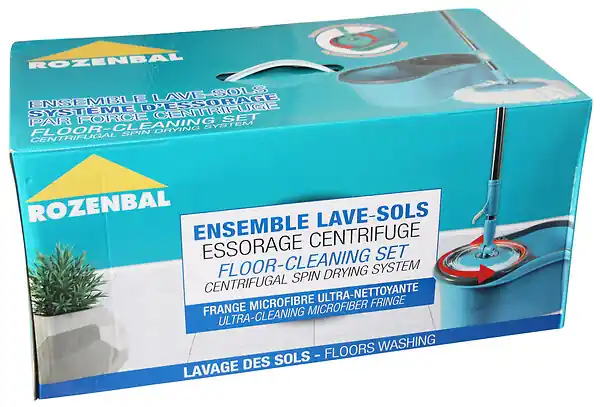 Top Vente Ensemble lave-sols centrifuge - Serpillière microfibre ROZENBAL