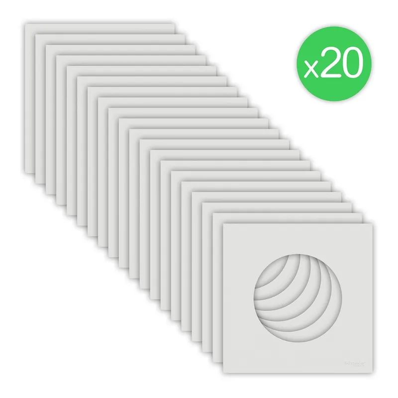 Plaques de finition 1 poste Odace 2025 blanc par 20 - SCHNEIDER ELECTRIC Meilleure Vente
