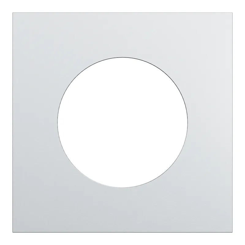 Certifié Plaque de finition 1 poste Odace 2025 Métal effet aluminium / noir - SCHNEIDER ELECTRIC