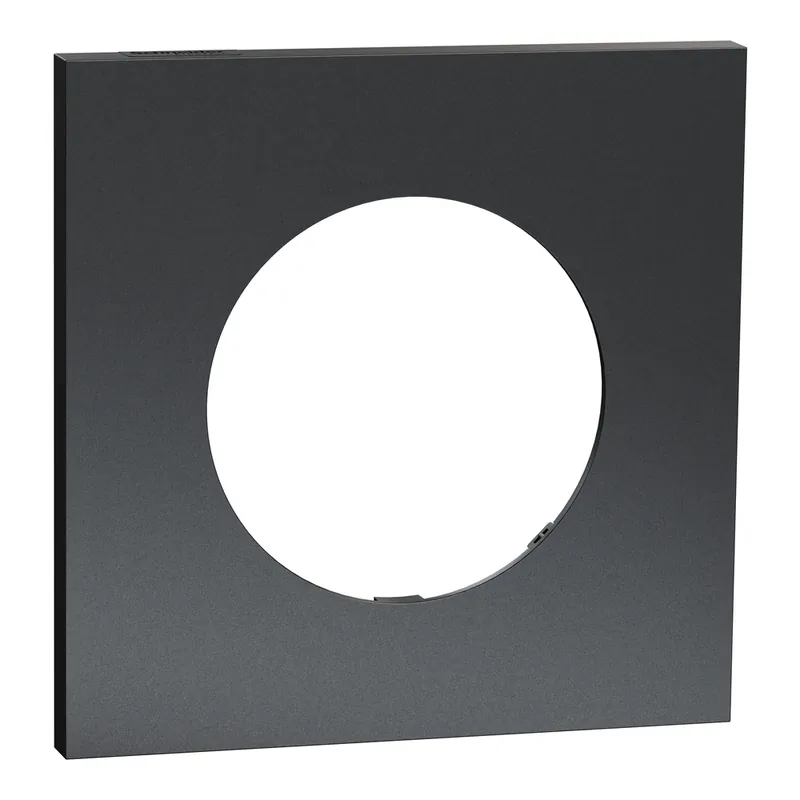 Plaque de finition 1 poste Odace 2025 Métal effet perle noire / noir - SCHNEIDER ELECTRIC Prix Bas