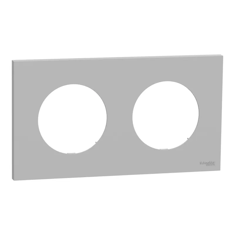 Plaque de finition 2 postes Odace 2025 gris galet - SCHNEIDER ELECTRIC Usine Directe