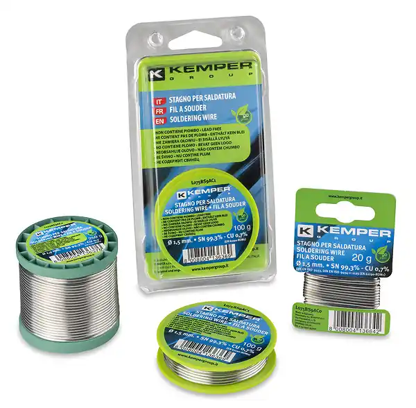 Meilleure Vente Fil de brasage étain sans plomb Sn97Cu3 - 2mm - 100 g KEMPER