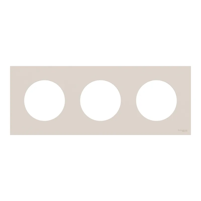 Vente Directe Plaque de finition 3 postes Odace 2025 beige sable - SCHNEIDER ELECTRIC