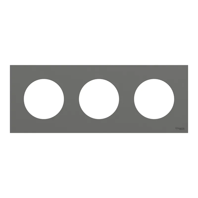 Bon Plan Plaque de finition 3 postes Odace 2025 gris basalte - SCHNEIDER ELECTRIC