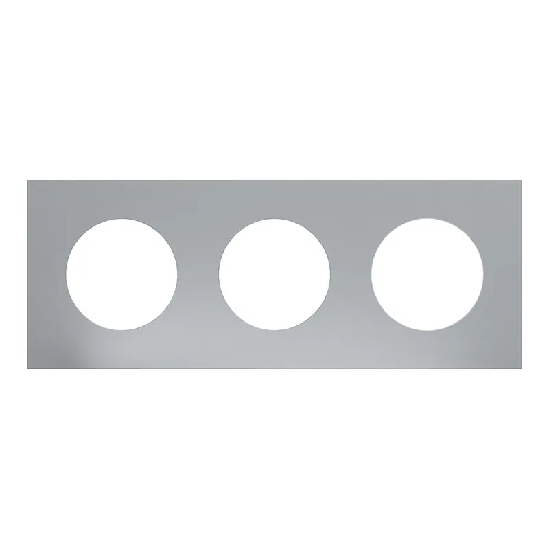 Paiement Sécurisé Plaque de finition 3 postes Odace 2025 Métal effet titane / blanc - SCHNEIDER ELECTRIC