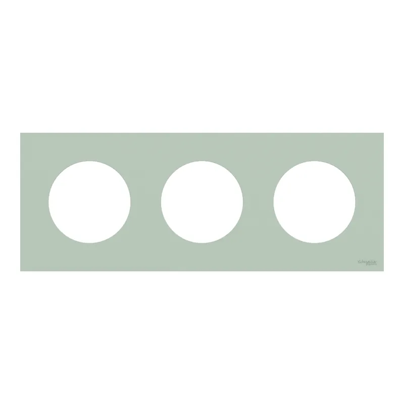 Pas Cher Plaque de finition 3 postes Odace 2025 vert jade - SCHNEIDER ELECTRIC