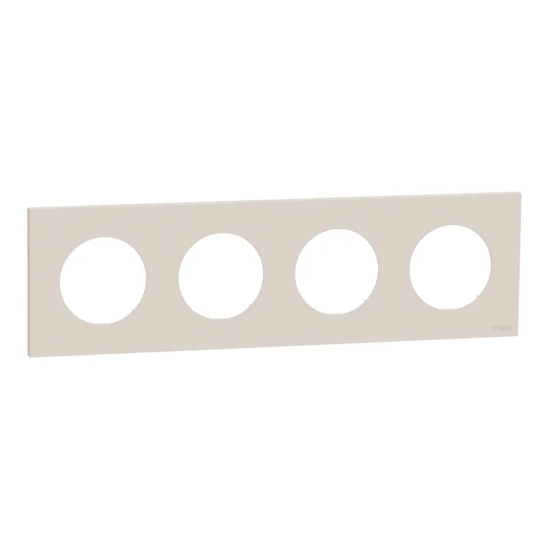 Plaque de finition 4 postes Odace 2025 beige sable - SCHNEIDER ELECTRIC Meilleur Prix