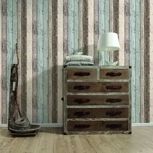 Top Vente Papier peint vinyle Best of Wood‘n Stone - Marron AS CREATION