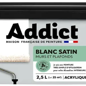 Peinture Murs et Plafonds satinée ADDICT 2.5L Certifié