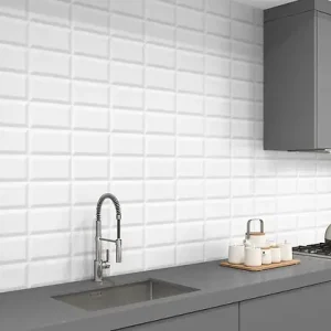 Soldes Faience metro blanc brillant 10x20 CERAM INDUSTRIE
