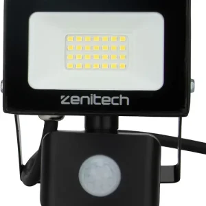 Acheter En Ligne Projecteur LED extérieur 20W IP44 Noir détecteur mouvement ZENITECH