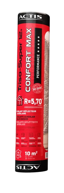 Isolant réflecteur alvéolaire TRISO-SUPER 12+ - Rouleau de 10 x 1,6 m ACTIS Meilleur Prix