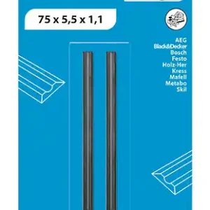 Petit Prix 2 fers de rabot carbure réversibles - 82 x 5,5 x 1,1mm LEMAN