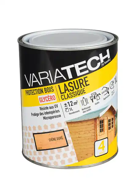 Lasure classique chêne doré 1L VARIATECH Meilleur Prix