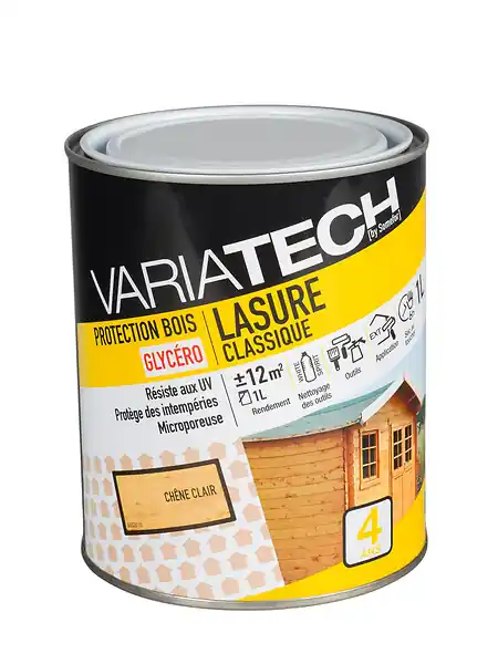 Meilleure Vente Lasure classique Tenue extrême + Chêne clair 1L VARIATECH