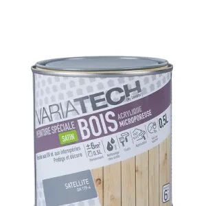 Peinture spéciale bois acrylique Satin - 0,5L VARIATECH Expédition Rapide