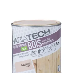 Jusqu'à Épuisement Des Stocks Peinture spéciale bois acrylique satin Gingembre 0.5L VARIATECH