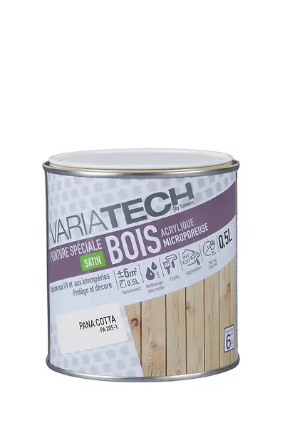 Bon Marché Peinture spéciale bois acrylique satin - Pana Cotta - 0,5L VARIATECH