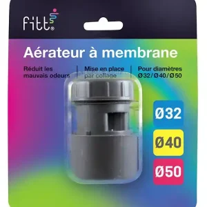 Aérateur à membrane PVC évacuation D.32-40-50 blister FITT Prix Réduit