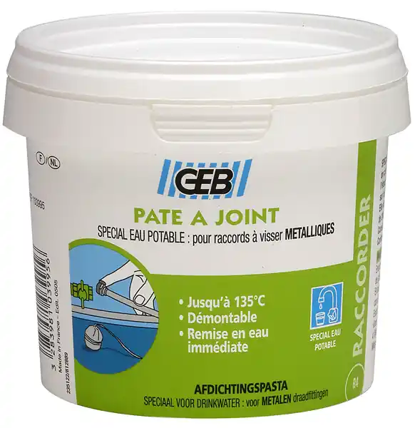 Bon Marché Pâte à joint eau potable pour raccords à visser métalliques 500G GEB