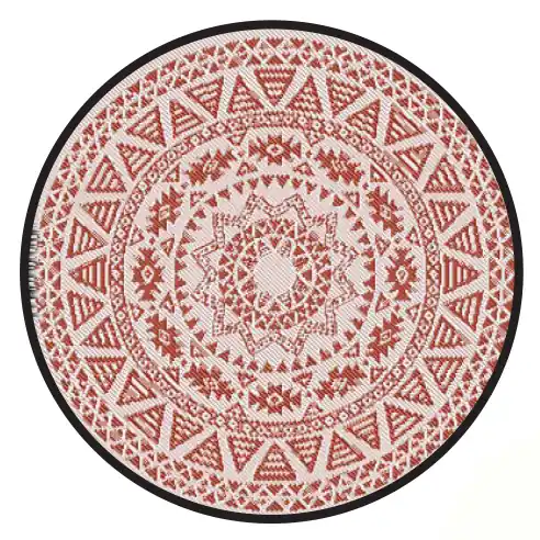 Prix Choc Tapis rond 150 cm Djerba terra JARDILINE