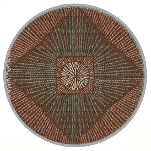 Produit De Marque Tapis rond 150 cm Cali terra JARDILINE