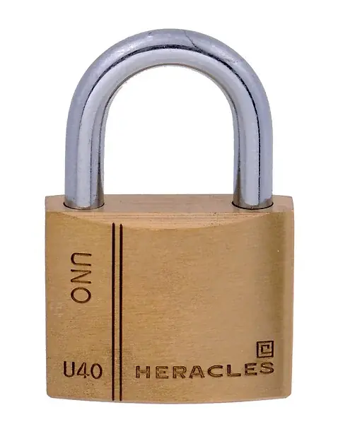Cadenas laiton UNO 40mm sous blister - HERACLES - I-CAD40-BS Dernière Chance