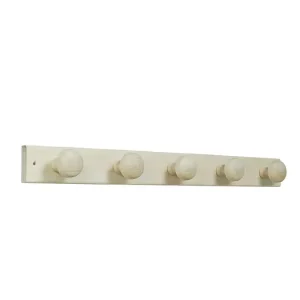 Portemanteau à fixer Alfa brut - 5 têtes - 64cm CIE D/BOIS Prix Cassé