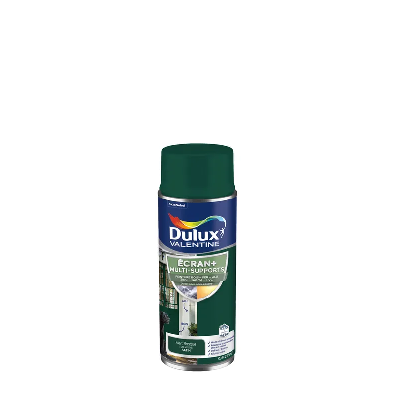 Prix Cassé Peinture Ecran+ Multi-supports Satin Vert Basque 400 ml DULUX VALENTINE