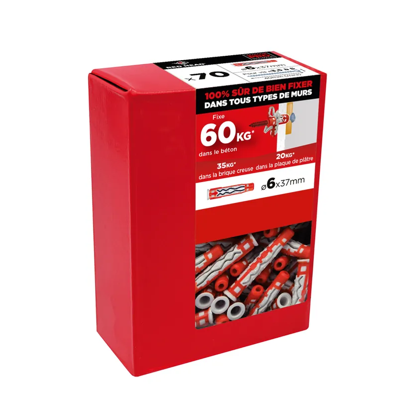 Satisfait Ou Remboursé Chevilles MX 6 x 37 mm par 70 RED HEAD
