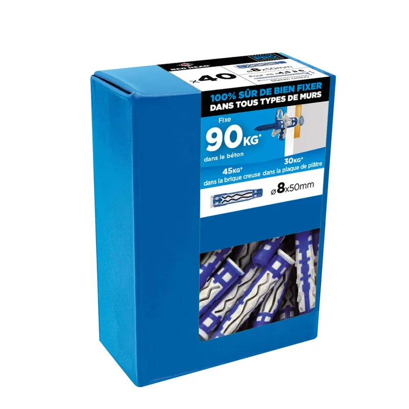 Offre Du Jour Chevilles MX 8 x 50 mm par 40 RED HEAD