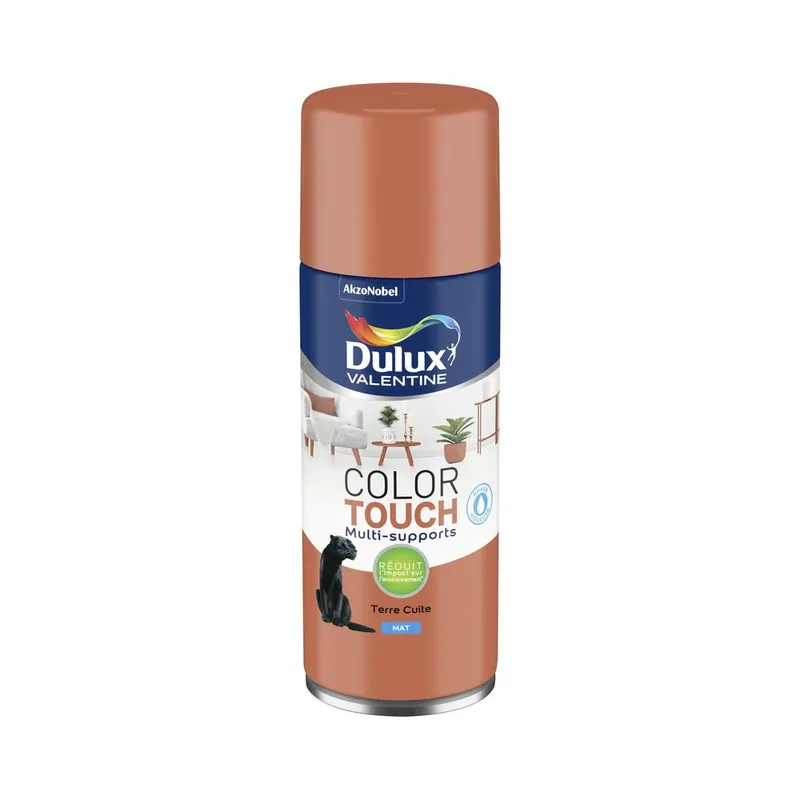 Bombe de peinture Color Touch Terre Cuite mat 400 ml - DULUX VALENTINE Expédition Rapide