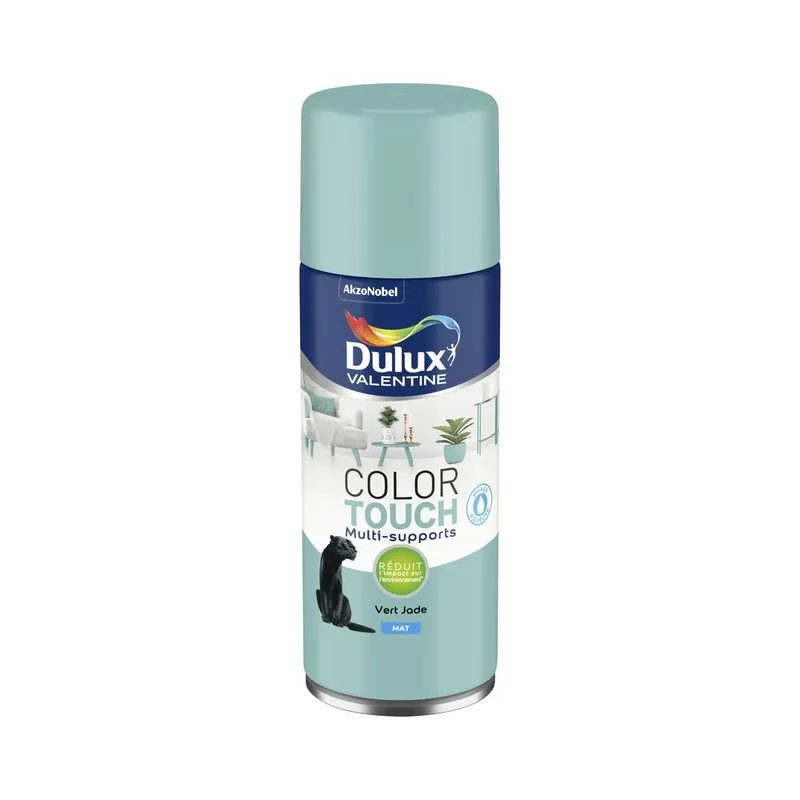 Bombe de peinture Color Touch Vert Jade mat 400 ml - DULUX VALENTINE Offre Spéciale