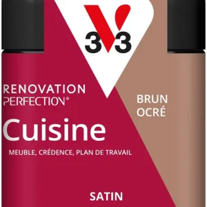 Dernière Chance Peinture de rénovation pour cuisine brun ocré finition satinée 75 ml - V33