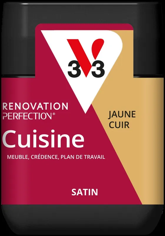 Peinture de rénovation pour cuisine jaune cuir finition satinée 75 ml - V33 Retour Gratuit