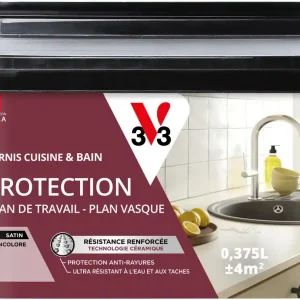 Meilleur Prix Vernis de protection pour cuisine et bain incolore finition satinée 375 ml - V33