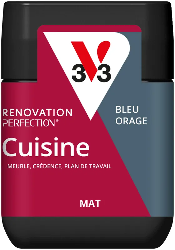 Petit Prix Peinture de rénovation pour cuisine bleu orage finition mate 75 ml - V33