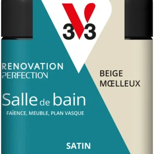 Peinture de rénovation pour salle de bain beige moelleux finition satinée 75 ml - V33 Offre Exclusive