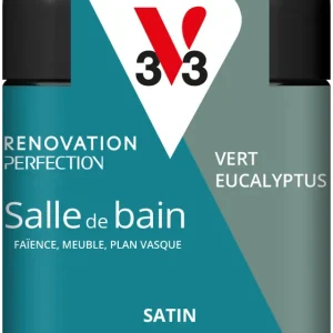 Populaire Peinture de rénovation pour salle de bain vert eucalyptus 75 ml - V33