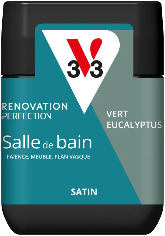 Populaire Peinture de rénovation pour salle de bain vert eucalyptus 75 ml - V33