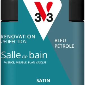 Peinture de rénovation pour salle de bain bleu pétrole finition satinée 75 ml - V33 Dernière Chance